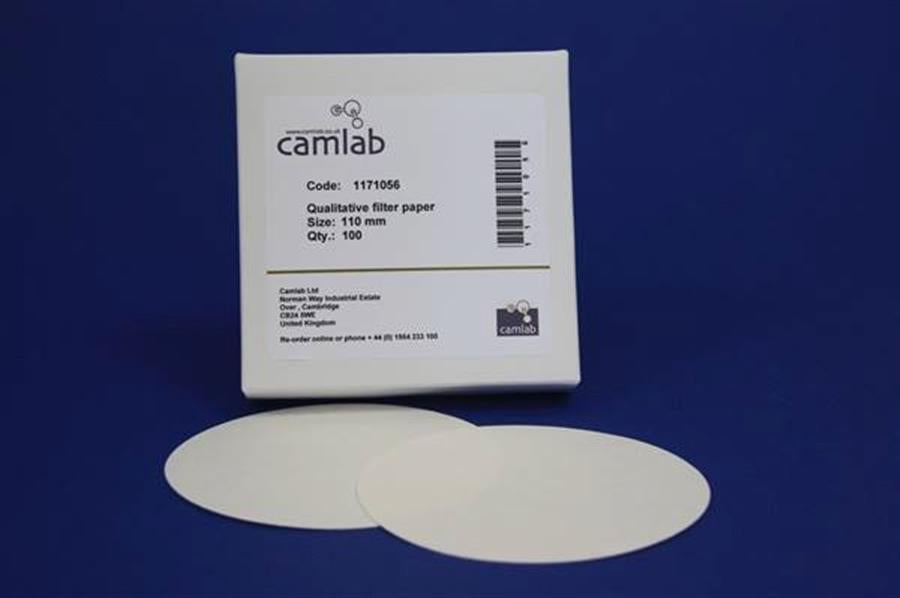 camlab 1171050 qualité 601  1 Taille Moyenne vitesse filtrant Papier filtre à usage général 42,5 mm Diamètre Lot de 100 